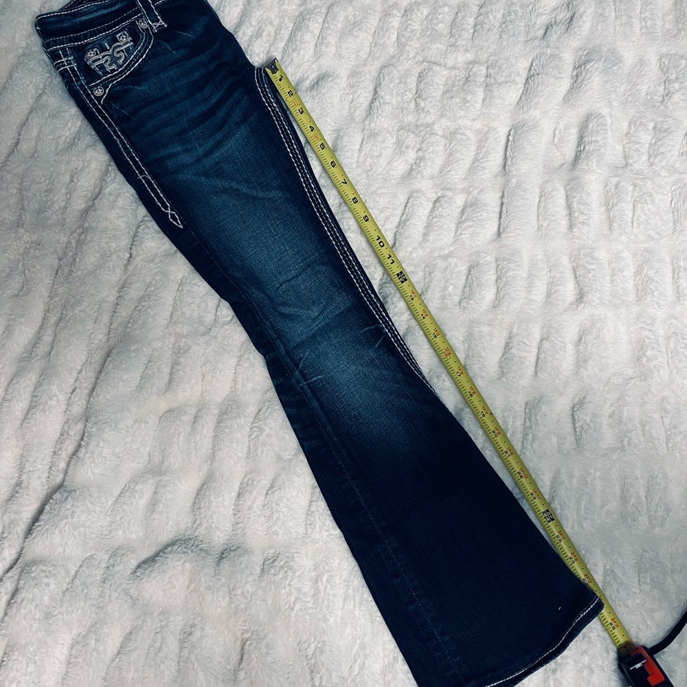 Rock Revival Dark Blue Denim with White Stitching - Picture 6 of 6